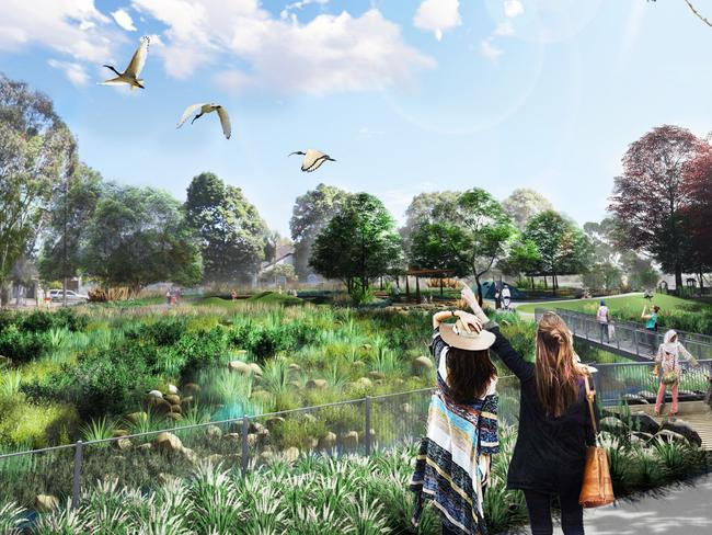 Artist impression of the renovated Parry Park in Lakemba.