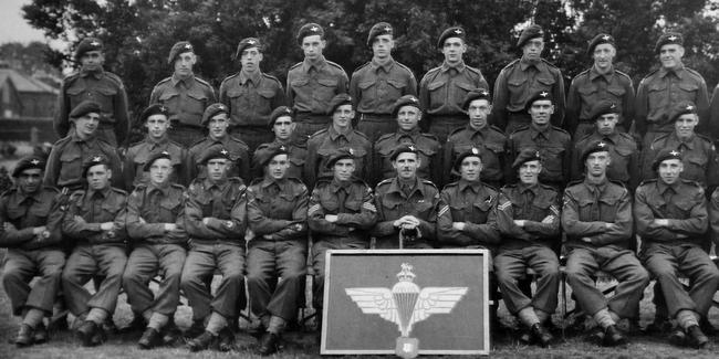 Peter Cundall, centre row on far left, in 1945. Picture: Supplied