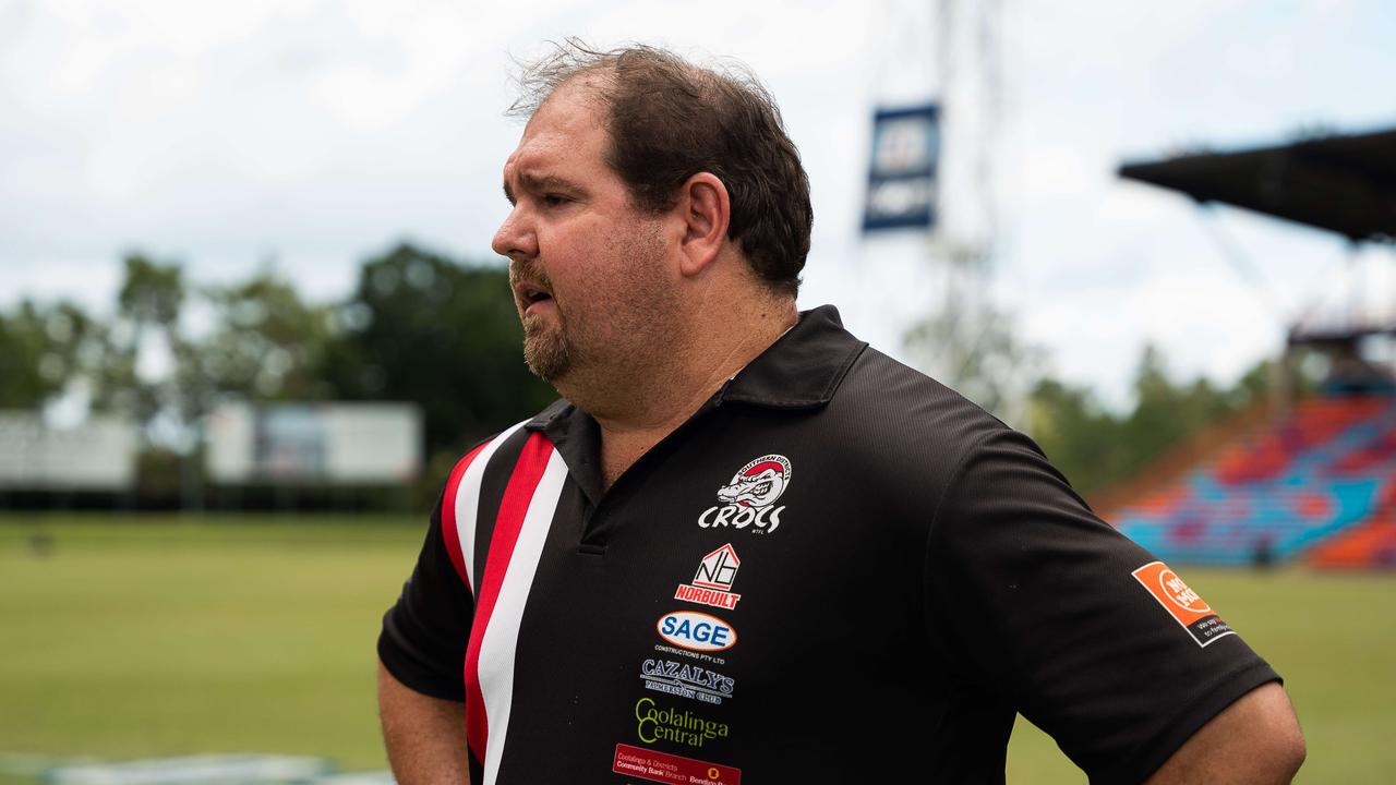 Southern Districts coach Shannon Rusca ahead of the 2022-23 NTFL grand final. Picture: Pema Tamang Pakhrin