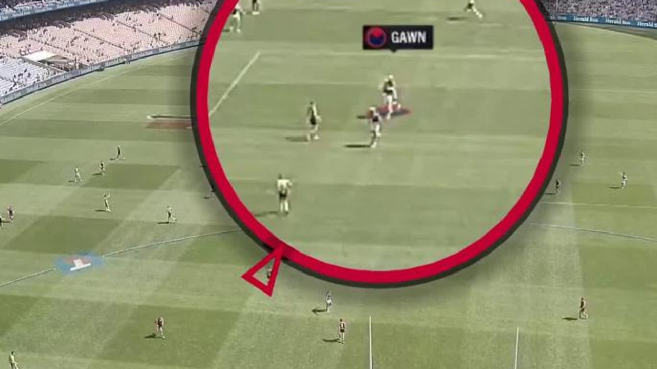 Gawn was awarded a controversial free kick.