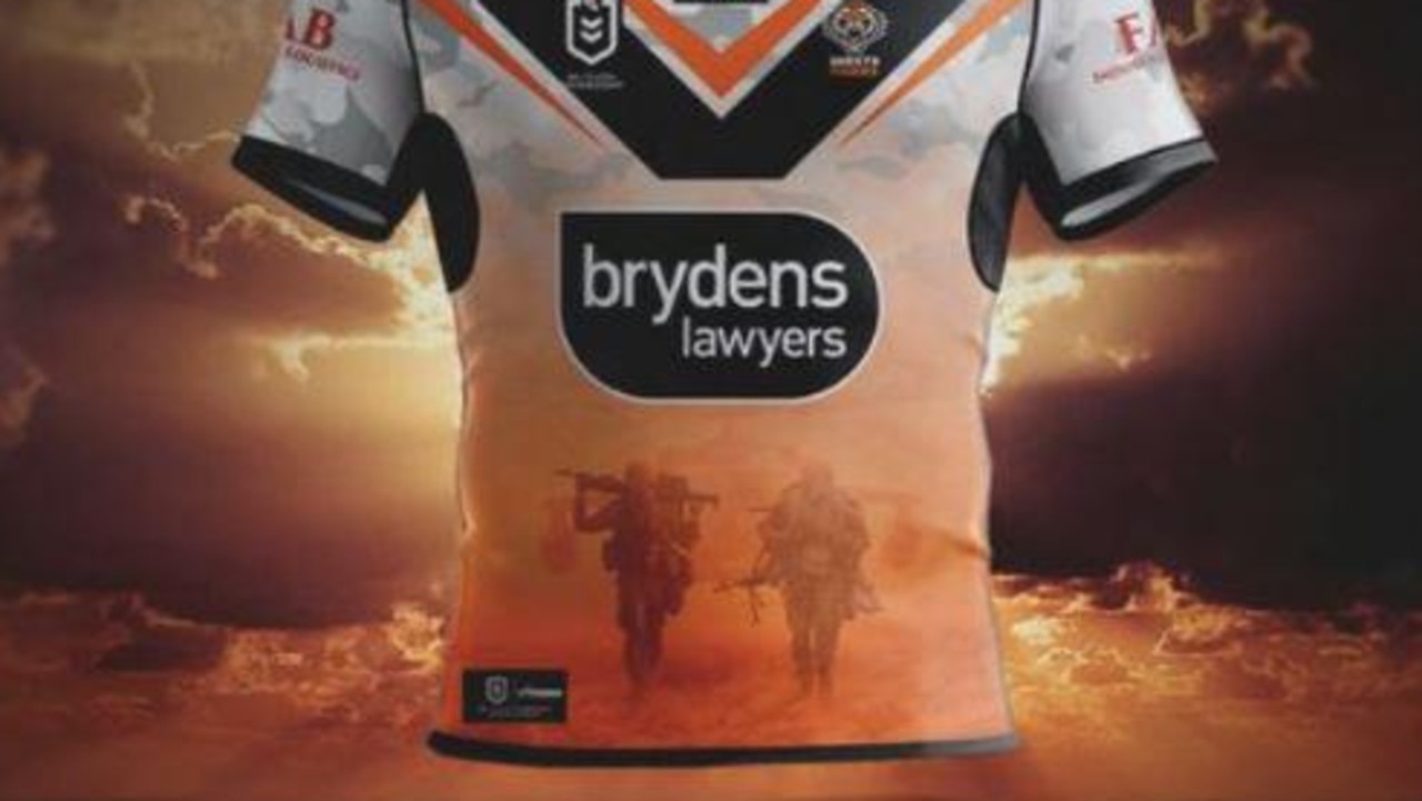 Wests Tigers to re-design Anzac jersey amid furore over 'disrespectful'  detail