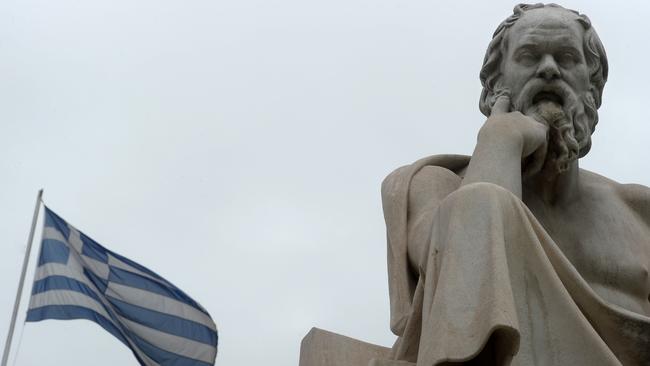 A statue of Socrates in Athens. Picture: AFP.