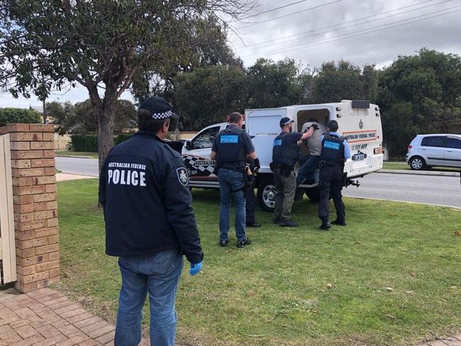 AFP officers arrested James Balcombe at his Perth home. Photo: Supplied