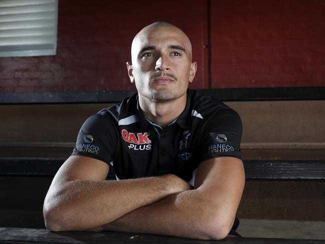 Port Adelaide’s Sam Powell-Pepper says he was too drunk to recall what happened on the dance floor at a nightclub and says he regrets making a woman who made a complaint feel uncomfortable. Picture: Sarah Reed