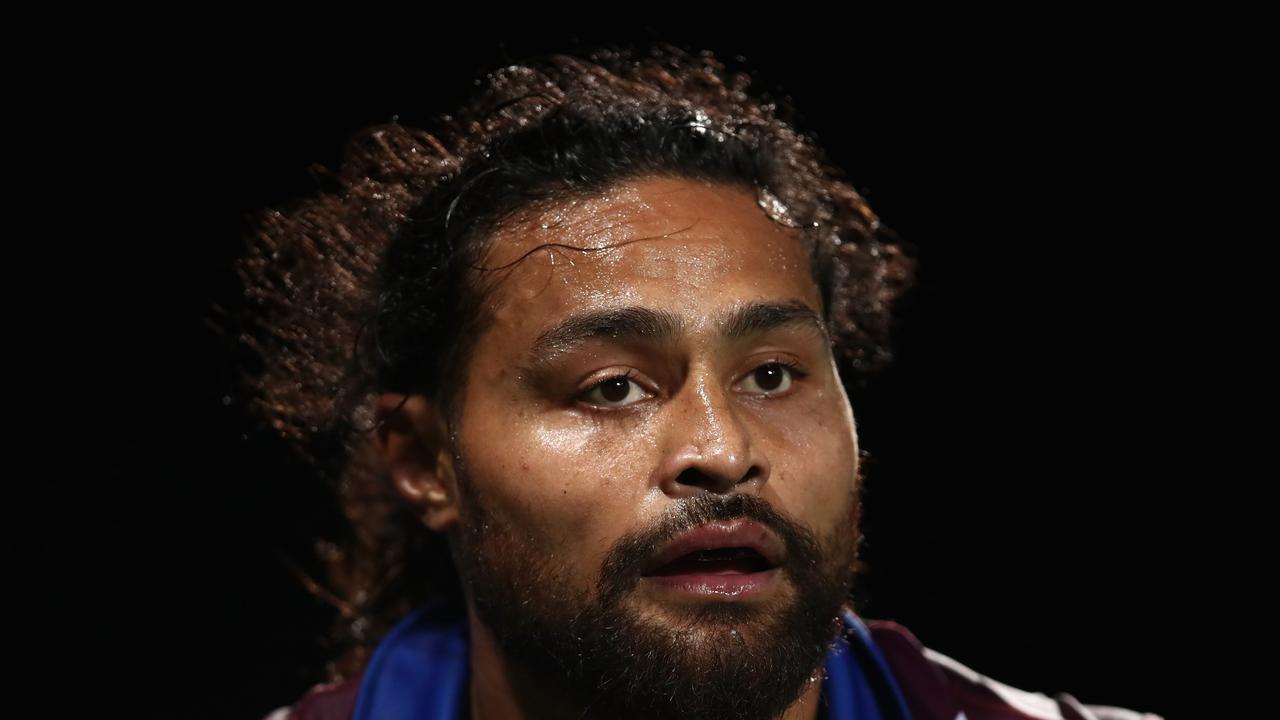 SYDNEY, AUSTRALIA - JULY 22: Toafofoa Sipley of the Sea Eagles looks on during the round 19 NRL match between the St George Illawarra Dragons and the Manly Warringah Sea Eagles at Netstrata Jubilee Stadium, on July 22, 2022, in Sydney, Australia. (Photo by Jason McCawley/Getty Images)