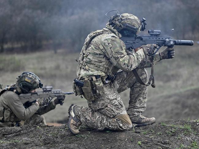 Ukrainian Special Forces train to face their Russian counterparts. Picture: AFP