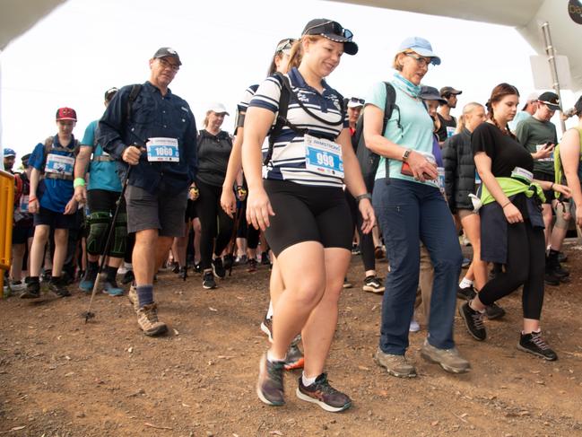 Hikers set off on the 10km hike.The Base Services, Hike for Homeless held at Jubilee Park. October 19th, 2024