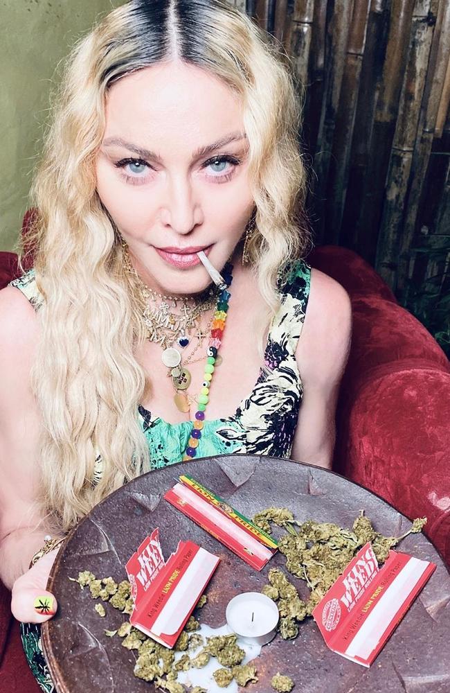 Madonna lights up for her birthday.