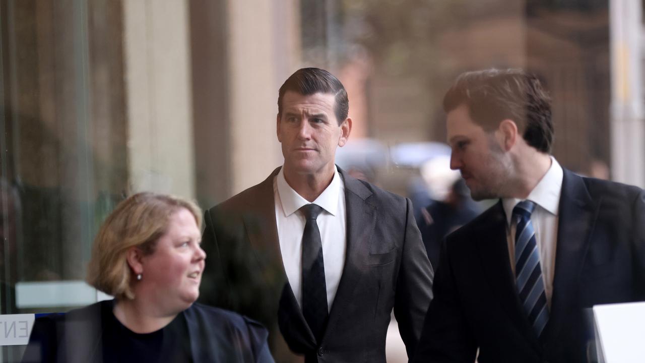 The SAS veteran was arrested after giving evidence in the defamation lawsuit launched by decorated soldier Ben Roberts-Smith against Nine newspapers. Picture: NCA NewsWire / Damian Shaw