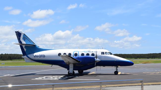 A FlyPelican flight from Newcastle to Ballina landing at Ballina Byron Gateway Airport. Picture: The Northern Star/Leah White