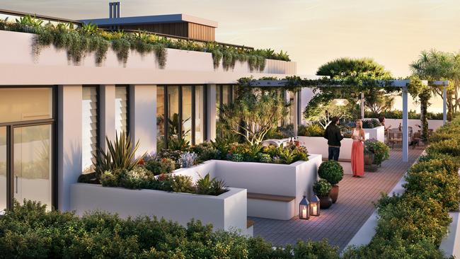 Ophora features contemporary styling, lush gardens, rooftop terraces and barbecue areas for residents. Picture: Supplied / KDMC