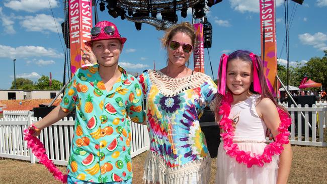 Christine Schultheis, Jack Kelly and Eliza Kelly at the 2024 edition of BASSINTHEGRASS. Picture: Pema Tamang Pakhrin