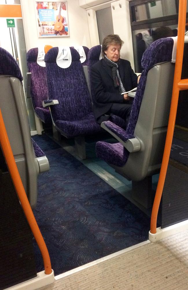 There’s a Beatle on the train! Picture: SWNS / MEGA