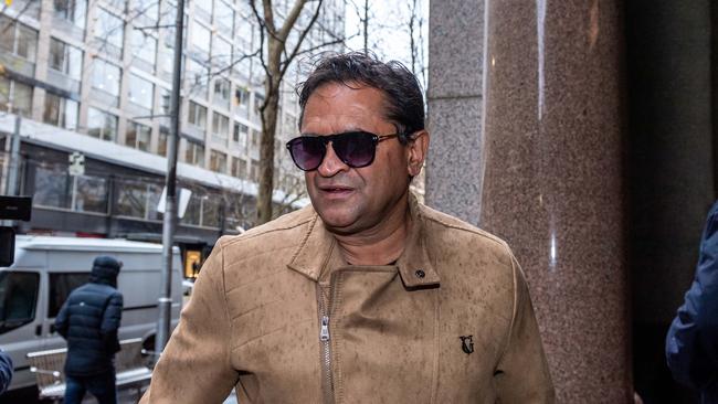 Nicky Winmar arrives to the mediation on Friday. Picture: Jake Nowakowski