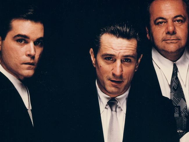 Ray Liotta, Robert De Niro, Paul Sorvino, Martin Scorsese, Joe Pesci GOODFELLAS, USA 1990 Source - Sikelia Productions New York. Supplied for Herald Sun