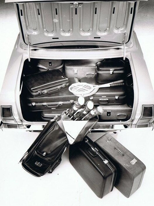 This press image shows the P76 had acres of boot space for luggage. Picture: News Corp Australia