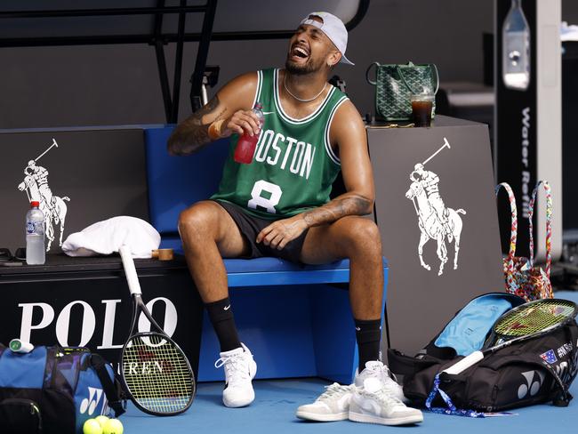 Kyrgios says he likes to see the ‘light side of things’. Picture: Daniel Pockett