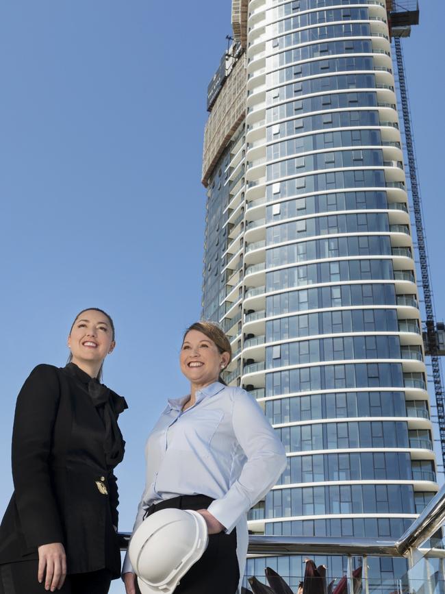 Jess Mellor and Jamie Cali from Destination Gold Coast Consortium at The Star's Dorsett Tower.