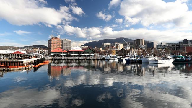 The stunning Hobart waterfront with kunanyi/Mt Wellington in the background. Picture: SAM ROSEWARNE