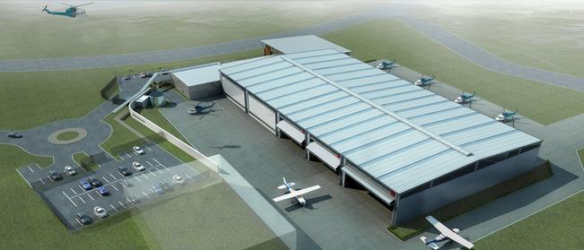 Artist impression of NSW Police Force’s Aviation Support Branch’s new state-of-the-art headquarters at Bankstown Airport.