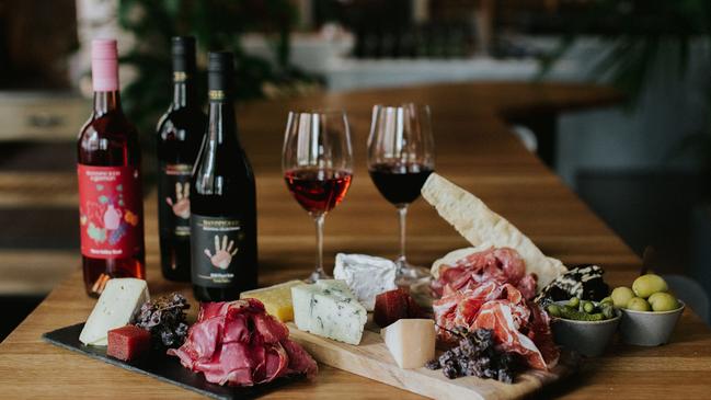 Handpicked Wines tasting with cheese and charcuterie.