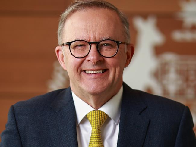 Daily Telegraph. 25, August, 2022.**Portrait for the Bush Summit **Prime Minister Anthony Albanese, at the Commonwealth Parliament Offices, in Sydney, today. Picture: Justin Lloyd.