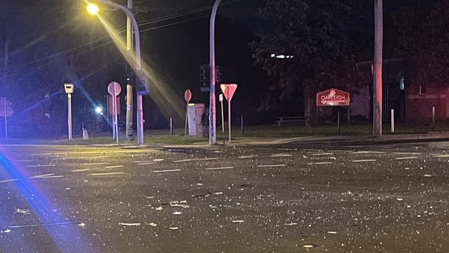 The scene of a horror crash at the intersection of Dandenong Road and Warrigal Road in Oakleigh. Picture: Supplied.