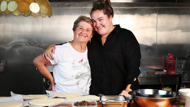 Dina Pizzirani with Olivia Pizzirani at stall Pizzirani's Cucina. Tasmania's Taste of Summer opening day. Picture: Nikki Davis-Jones