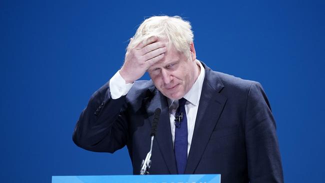 ***BESTPIX*** MANCHESTER, ENGLAND - JUNE 29: Boris Johnson talks on stage at Manchester Central Convention Complex on June 29, 2019 in Manchester, England. Boris Johnson and Jeremy Hunt are the final two MPs left in the contest to replace Theresa May as leader of the Conservative Party. The winner will be announced on July 23rd 2019 and will also take up the post of Prime Minister of the UK and Northern Ireland.  (Photo by Christopher Furlong/Getty Images)