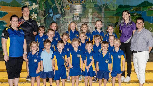 Marian State School Prep B Back row: Harlow Gracey, Quinn Cameron, Caitlin Broxham, Charlotte, Coen Lansdowne, Miley Bird Middle row: Charlie Morton,Henley Latham, Bridie Latham, Layla, Abby Front row: Charlotte Ludlow, Thomas Shay, Manie McCullough, Carly Virgona, Mason Henrich, Regan Harris, Vance McNab Teacher Ms Stacey Carter, Teacher Aide Mrs Kelli Head, Teacher Aide ALM Miss Hannah Rasmussen Teacher Aide EI Miss Emily Christofferson Picture: Michaela Harlow.