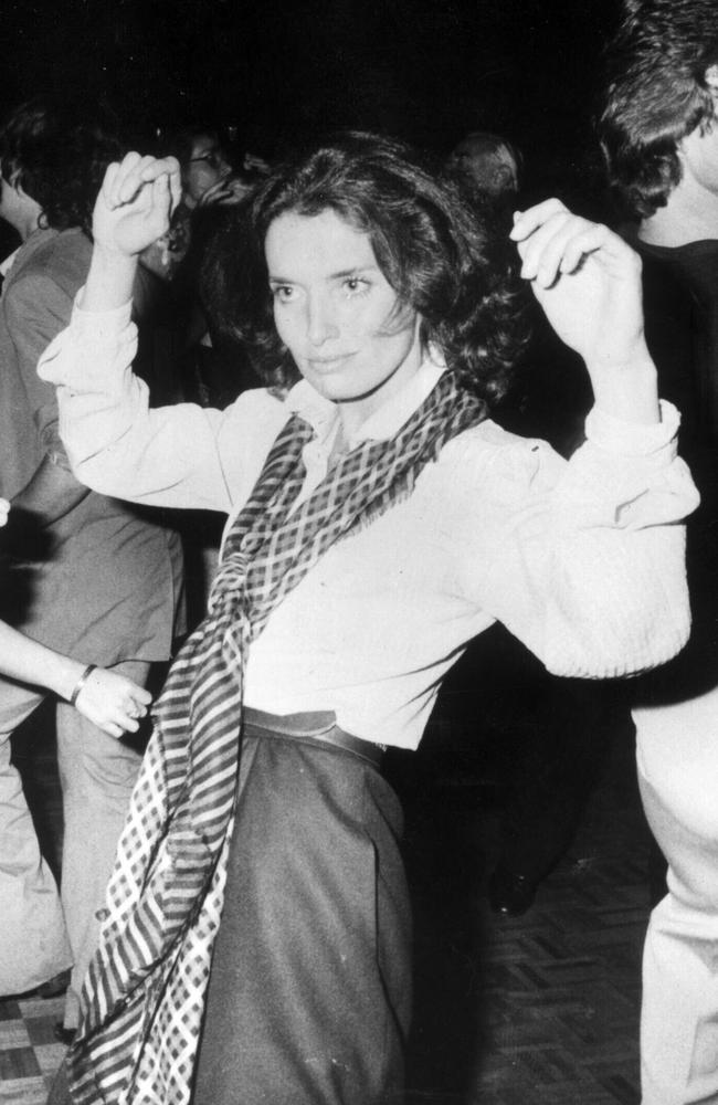 Margaret Trudeau swings to the music at New York’s Studio 54 in the late 1970s.