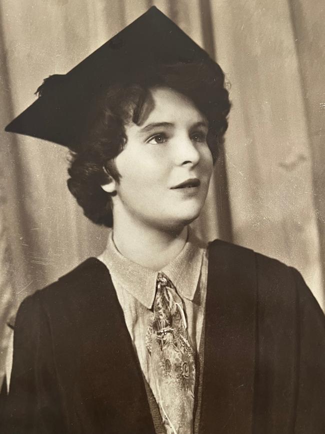 Vianney at her Sydney University graduation, before going into the convent.