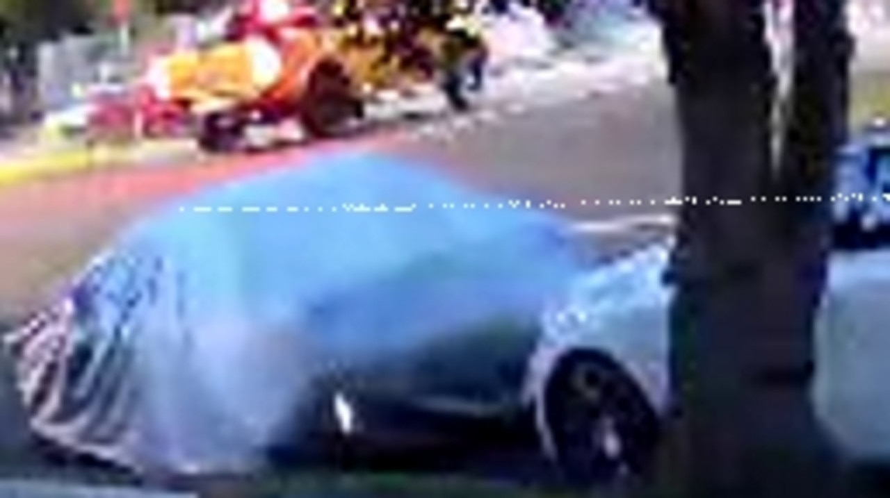 CCTV of moments before ute struck woman on road in Penrith