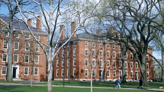 Campus building of Harvard University, Cambridge, Massachusetts.