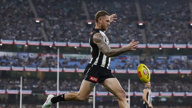 Tim Membrey in his new colours for this year after signing with Collingwood. Picture: Michael Klein