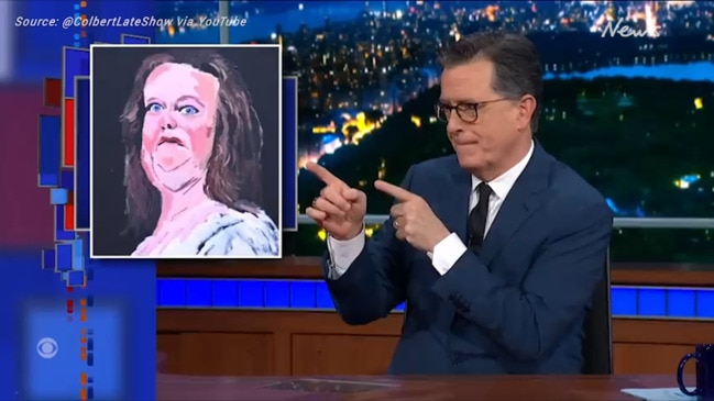 American comedian takes aim at Gina Rinehart portrait