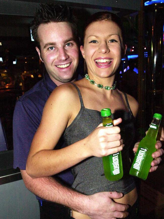 Jen Zummo and Baylee Rogers at Melbas in 2001.