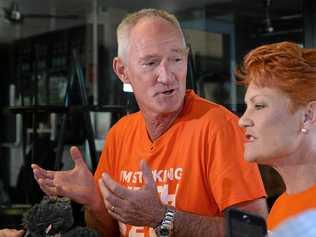 Steve Dickson MP and Pauline Hanson MP One Nation on the campaign trail - before it all went so wrong. Picture: Patrick Woods