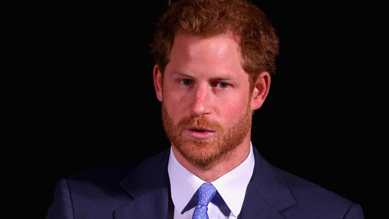 Harry was reportedly barefoot during his speech. Picture: Chris Jackson/Getty Images