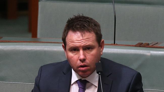 Andrew Broad in Question Time in the House of Representatives Chamber at Parliament House in Canberra. Picture Kym Smith