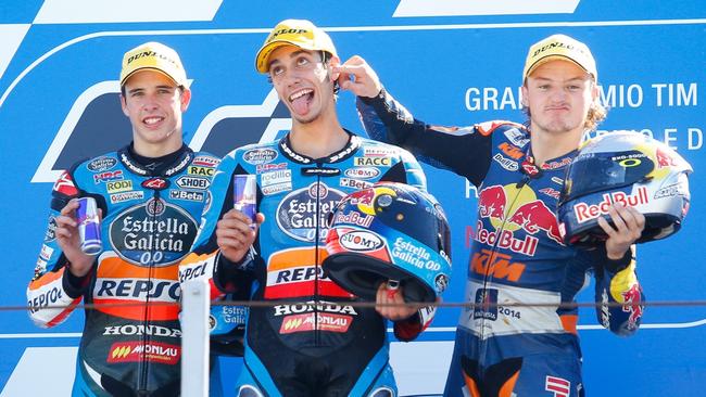 Alex Rins, Alex Marquez and Jack Miller.