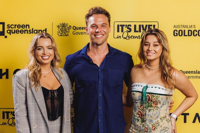 Arielle Cartwright and Lincoln Lewis and Tori Webb at the Portable Door screening, HOTA. Picture: Supplied.