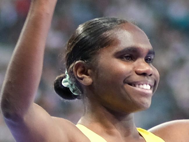 Australian paralympic 400m runner Telaya Blacksmith lines up for the 400m T-20 class at the Paris Paralympics on Monday night, September 2, 2024. Photo: Jacquelin Magnay