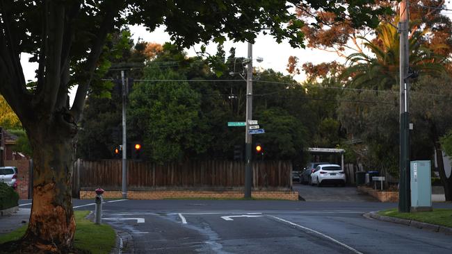 Moira St, Malvern East, the scene of a fatal accident. Picture: Nicole Garmston