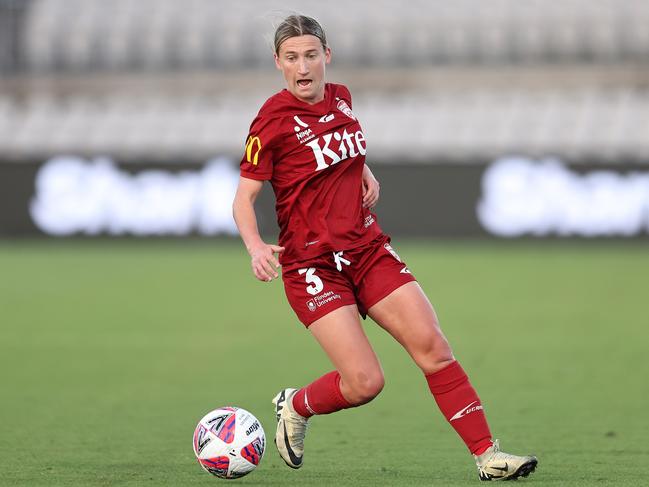 Adelaide United striker Meleri Mullan. Picture: Brendon Thorne/Getty Images