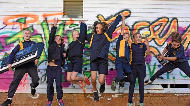 The Food Fighters, comprising Roma State College students Matt Rowlings, Erin Chambers, Mischa Gilby, Evie Jacobs, Ava Watson, Ariel Green and Rory Wallis (pictured), has jumped to new heights after forming last year. Picture: Alexia Austin