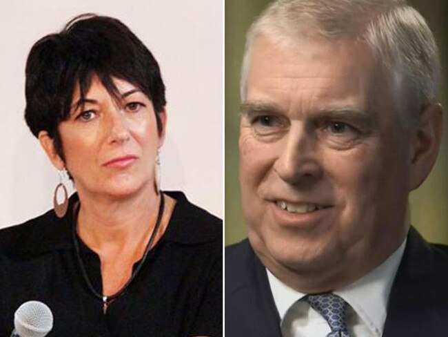 Ghislaine Maxwell, left, and Prince Andrew. Picture: Supplied