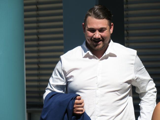 Codie Hay, 27, of Killarney Vale, leaving Gosford District Court. Picture: Richard Noone