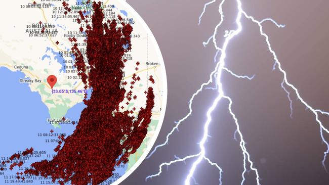 More than 10,000 South Australians are still without power after over 100,000 lightning strikes battered the state as the weekend’s wild storm continues on Tuesday.