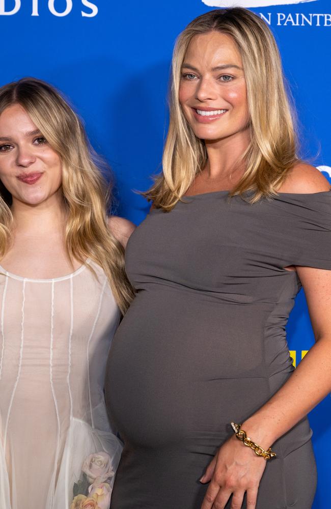 Maisy Stella and Margot Robbie attend the Los Angeles Special Screening of Amazon MGM Studios' "My Old Ass" in September. Picture: Amanda Edwards/Getty Images